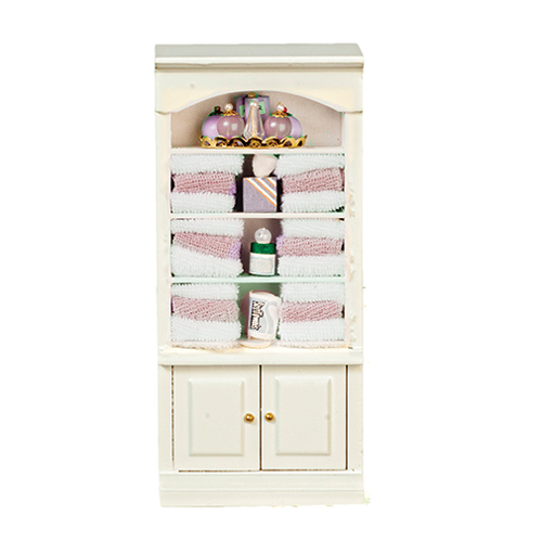 Bathroom Cupboard with Accessories, Pink